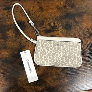 Calvin Klein Monogram Wristlet NWT